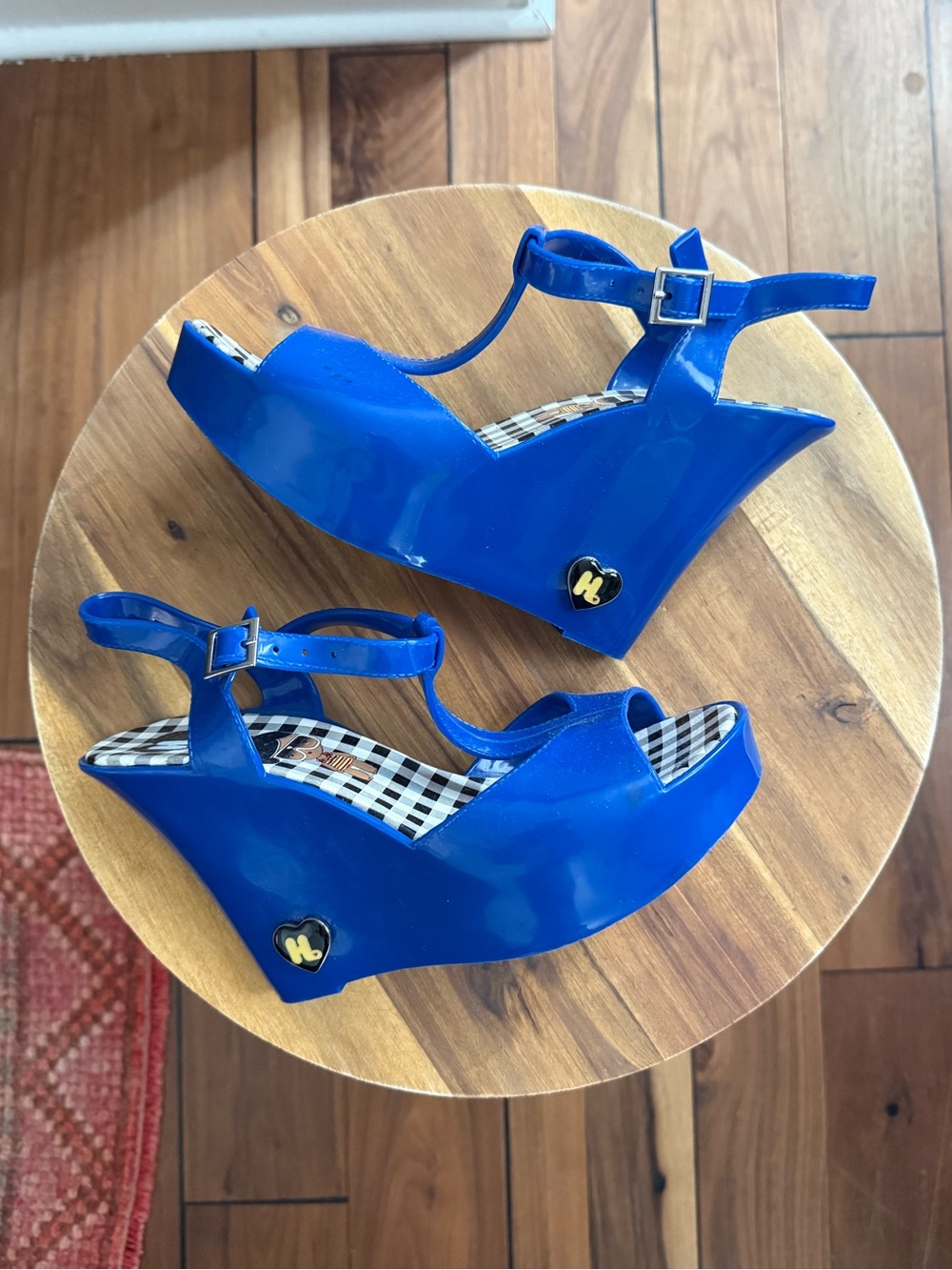 Harajuku Lovers By Gwen Stefani
"Quin" Blue Jelly Platform Wedge Sandals sz: 7